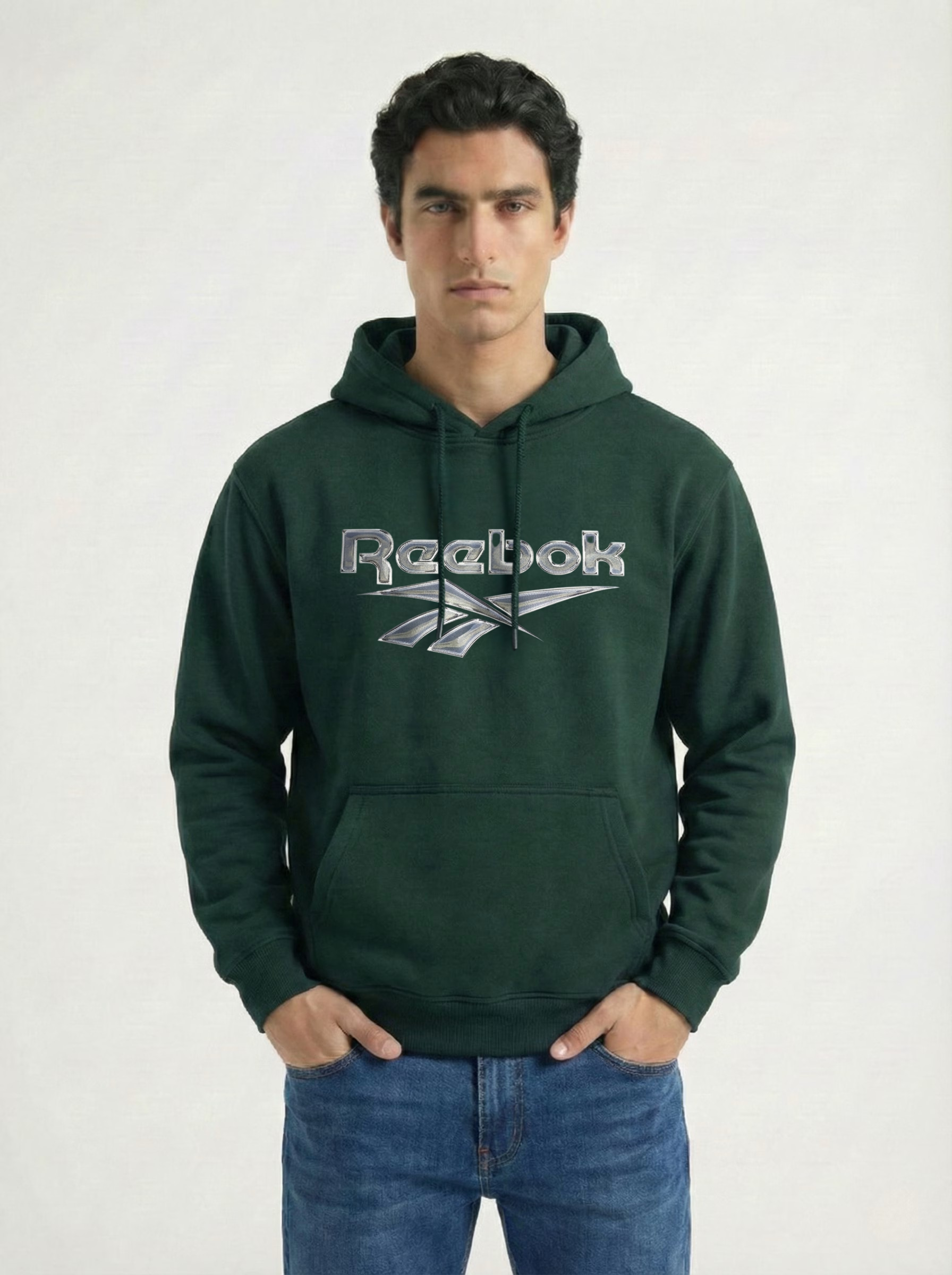 هودي Reebok الفاخر المطبوع