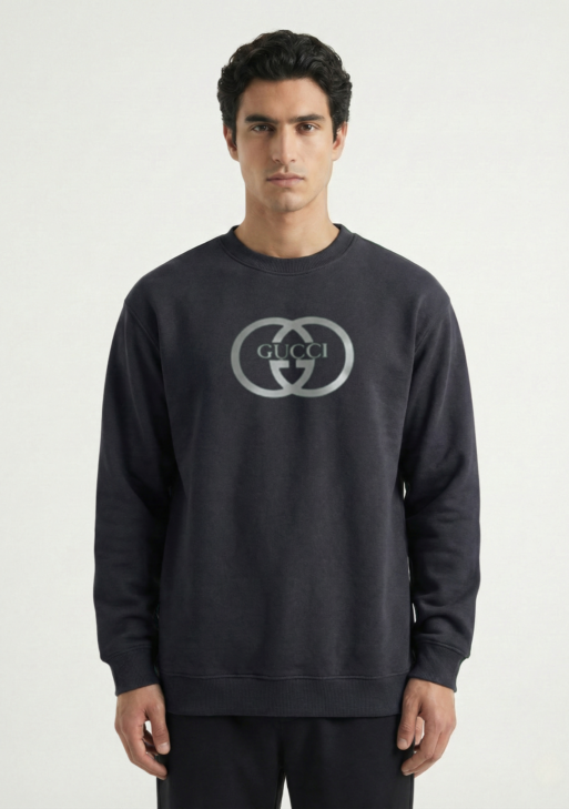 سويت شيرت "Gucci" الفاخر المطبوع بياقة مستديرة