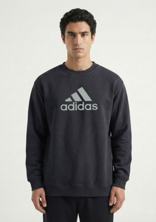 سويت شيرت "Adidas" الفاخر المطبوع بياقة مستديرة